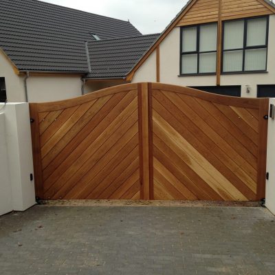 wooden automatic gates
