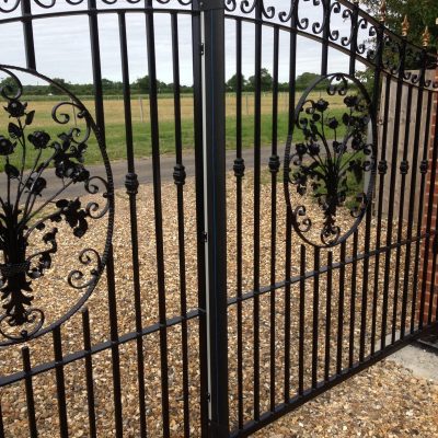 high end black metal decorative gates